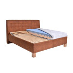 Čalouněná postel Victoria 180x200, hnědá, bez matrace