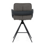 Barová židle otočná 180°, šedá, látka, AUB-F1146 GREY2