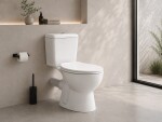 CERANO - WC kombi Dure, Rimless - bezokrajové splachování + PP sedátko - bílá lesklá - 72x36,5 CER-667760