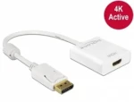 Delock Adaptér Displayport 1.2 samec - HDMI samice 4K aktivní / bílá (62608)