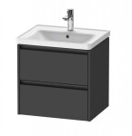 DURAVIT - Ketho.2 Umyvadlová skříňka 55x58x46 cm, 2 zásuvky, grafit mat K25281049490000