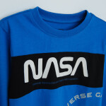 Mikina s potiskem NASA- modrá - 98 DARK BLUE