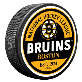 Mustang Puk Boston Bruins NHL Block Textured Puck