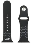 Audi Geometric Pattern černá / Silikonový řemínek / Apple Watch 40/41/42 mm (AU-SR-AW40-42-GT/D3-BK)