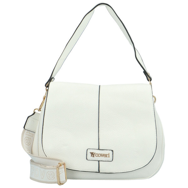 Trendy dámská koženková kabelka na rameno Coveri Grayson new, bílá