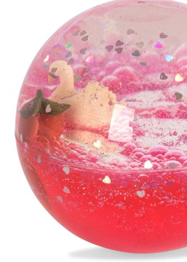 Konges Sløjd Dětský senzorický míček Glitter Lemon / Cherry CHERRY, růžová barva, plast