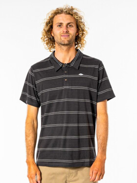 Rip Curl PLAIN STRIPE washed black pánské tričko krátkým rukávem