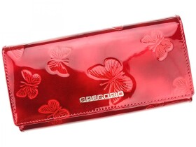 Elegantní dámská kožená peněženka s motýlky Gregorio Marrie, červená