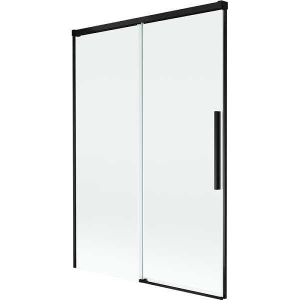 MEXEN/S - Rox vanová zástěna 2-křídlová posuvná 120 x 150, transparent, černá 8C9-120-001-70-00