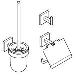 GROHE - QuickFix Start Cube Set doplňků pro toaletu 3 v 1, supersteel 41123DC0