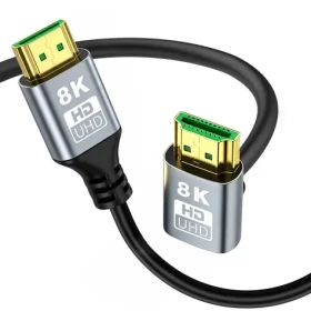 Extralink HDMI 2.1 úhlový nahoru / Kabel HDMI / 8K/60Hz / HDR / 2 m