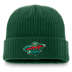 Fanatics Pánská zimní čepice Minnesota Wild NHL A/CAP Beanie W/CUFF