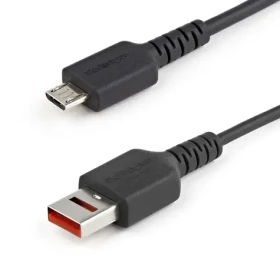 StarTech Secure Charging Cable Adapter černá / Bezpečnostní nabíjecí adaptér / USB-A - Micro-USB B / 12 W / 1 m (USBSCHAU1M)