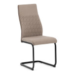 Židle jídelní, cappucino látka, černý kov