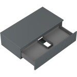 MEXEN/S - Rivel koupelnová skříňka pod umyvadlo 90 cm s deskou, 1 šuplík, reliéf , grafit mat 91A20-09023-1-BFC66
