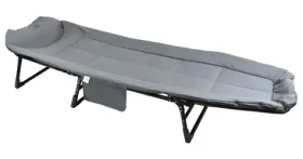 Cattara SOFA šedá / Lehátko kempingové skládací / polohovací / nosnost 120 kg / 200 x 65 cm (13510)