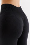 Dámské legíny SEAMLESS LEGGINGS RIB černá