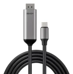 Lindy USB-C - DisplayPort šedá / Kabel / DisplayPort 1.4 / 8K60Hz obousměrný / 1 m (43503)