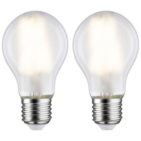 Paulmann 28642 LED Energetická třída (EEK2021) E (A - G) E27 7 W teplá bílá (Ø x v) 60 mm x 106 mm 2 ks