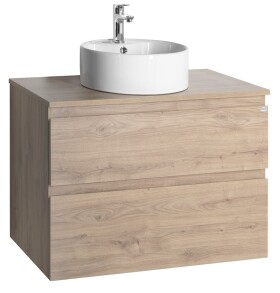 AQUALINE - ALTAIR sestava koupelnového nábytku, š. 87,1 cm, dub emporio AI390-01