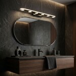 Koupelnové nástěnné LED svítidlo SWE055-W BLACK OSW-20155