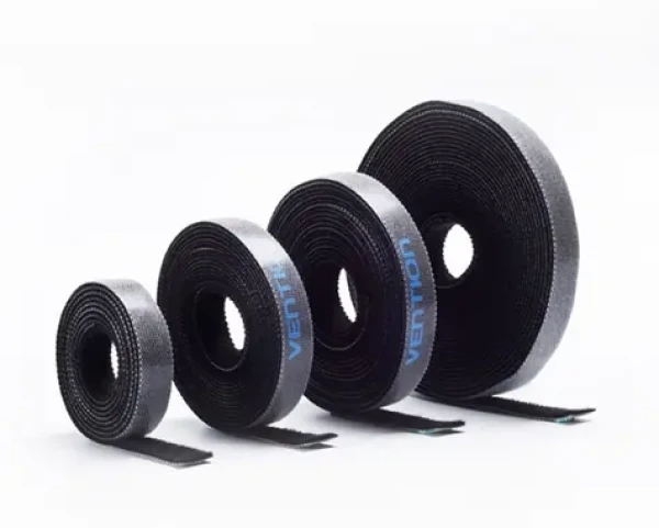 Vention stahovací páska na suchý zip 5 m černá / Stahovací páska / Nylon / Šířka 11 mm (KAABJ)