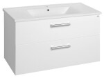 Aqualine VEGA umyvadlová skříňka 97x60x43,8 cm, 2xzásuvka, bílá