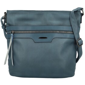 Trendy dámská koženková crossbody kabelka Hazel, džínově modrá