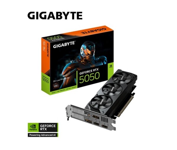 GIGABYTE VGA NVIDIA GeForce RTX 5050 Low Profile OC 8G, 8G GDDR6, 2xDP, 2xHDMI EDF_1706208