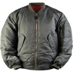 Bunda MA1 Bomber Fliegerjacke Basic olivová 3XL