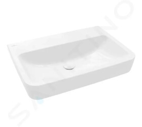 VILLEROY & BOCH - O.novo Umyvadlo 650x460 mm, bez přepadu, bez otvoru pro baterii, AntiBac, CeramicPlus, alpská bílá 4A4168T2