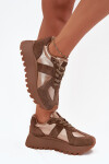 Dámské Zateplené Sneakersy Na Platformě Big Star OO274A218 HI-POLY SYSTEM Hnědé 36