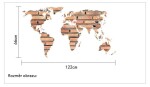 Samolepka Mapa světa z cihel