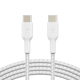 Belkin BOOST CHARGE kabel opletený USB-C na USB-C bílá / 1m (CAB004bt1MWH)