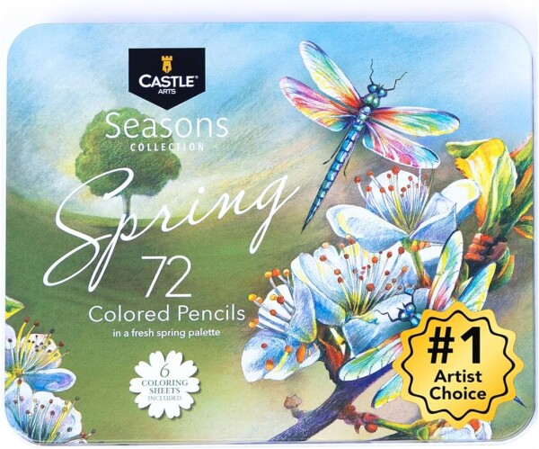 Castle art supplies Castle art supplies, Spring, sada pastelek v jemných odstínech, 72 ks