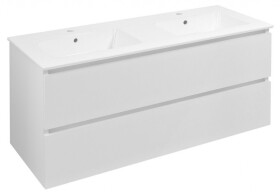 SAPHO - EZARA dvojumyvadlová skříňka 120x55x46cm, bílá lesk EZ121-3030