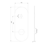 Mereo Viana jednocestná podomítková baterie s ramínkem, s oválným krytem CBE60105BU