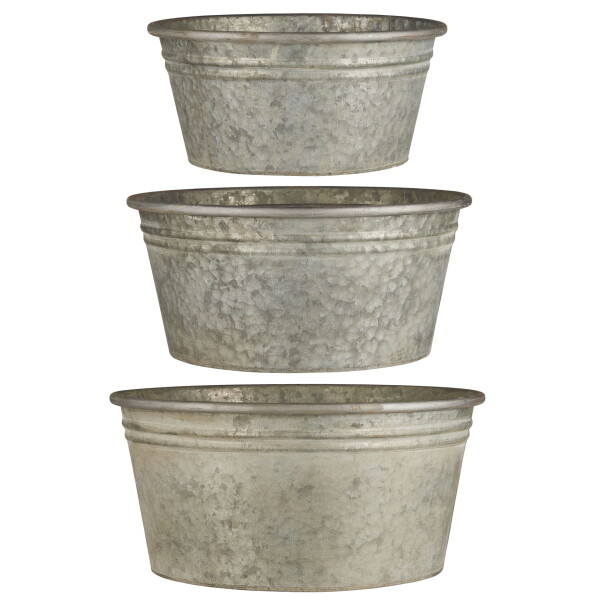 Ib Laursen Plechový obal na květiny Conical Urban Garden S, šedá barva, kov