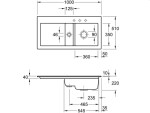 VILLEROY & BOCH - Keramický dřez Subway 60 White alpin nástavný 1000 x 510 bez excentru 671201R1