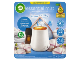 Air Wick Aroma difuzér a náplň pro aroma difuzér prádlo a bílá orchidej 20 ml