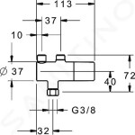 HANSA - Minimat Pojistný termostatický předsměšovač, chrom 63410020