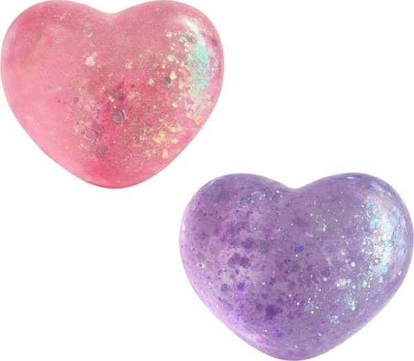 Mačkací gelové třpytivé srdíčko