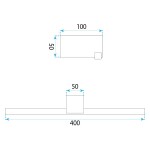 Koupelnové nástěnné LED svítidlo SWE043-1W 40cm GOLD OSW-20143