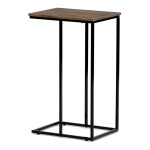 Odkládací stůl, MDF deska, dekor staré dřevo, černý kov