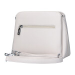 Trendy dámská koženková crossbody kabelka Lira, béžovo-bílá