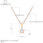 Ocelový náhrdelník Elí - chirurgická ocel, hvězda, Zlatá 41 cm + 4 cm (prodloužení)