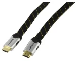 Valueline Plochý HDMI kabel 2,5 m / HDMI kabel / HDMI 1.3 / pozlacené konektory / nylonový oplet (CABLE-5501-2.5)