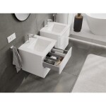 MEXEN/S - Orio koupelnová skříňka 50 cm s umyvadlem Otis, 2 zásuvky, bílá lesk 91A10-05047-2-BFF00-W18M00