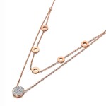 Ocelový náhrdelník Annie Gold - chirurgická ocel, Zlatá 40 cm + 5 cm (prodloužení)
