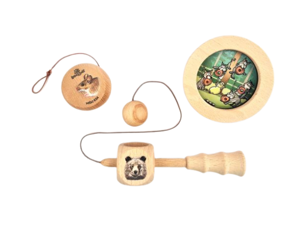 Akční balíček her Oboustranný hopík + Kuličkolam + Jojo